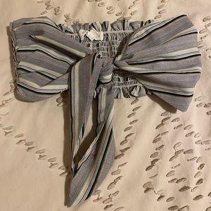 Honey Punch self tie wrap bra top